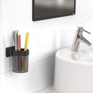 ชั้นวางของ ที่ใส่แปรงสีฟัน ที่ใส่ของ ที่ใส่ของอเนกประสงค์ รุ่นไม่ต้องเจาะผนัง