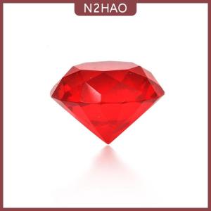 N2HAO Bìa giấy hình kim cương pha lê thủy tinh quà trang sức trang trí đám cưới 30mm