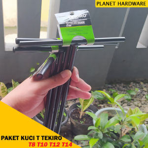 Paket Kunci T Tekiro 4 Kunci T8 T10 T12 T14 Sok Sock Socket Warna Hitam COD Bayar Di Tempat / Planet Hardware