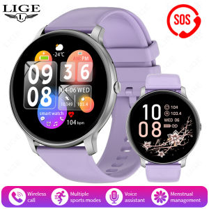 LIGE Smart Watch Women Bluetooth Call Sports Fitness  Men Watches Heart Rate Health Monitor Smartwatch Ladies For Android iOS + Box
