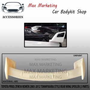 TOYOTA PRIUS ZVW30 ROWEN 2005-2012 TOMMYKAIRA STYLE 3 PARTS REAR TRUNK SPOILER ABS SKIRT LIP BODYKIT