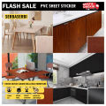 PVC SHEET HPL STICKER / HPL MOTIF KAYU / PELAPIS KAYU TRIPLEK MEJA DINDING PINTU ANTI GORES LEBAR 122CM P 25CM. 