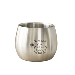 NAMSHEVA 120ML Children Drinking Cup Thickened 304 Stainless Steel Kids Water Cup  Double layer insulation Coffee Cup Kitchen Gadgets Accessories
