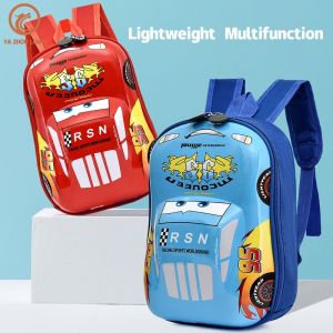 กระเป๋านักเรียนอนุบาล YA ZHOU LONG Eggshell Hard Shell กันน้ำขนาดใหญ่ ความจุรถสำหรับเด็ก 3-6 ประเภท