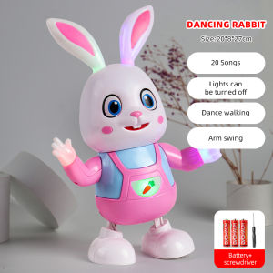 Children Electric Dancing Bunny Toy  For Kids Got Light Sound  Audio Can Move 1 To 3 Years Old Baby Sound Light Drum Rabbit