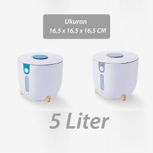 WARS 5 Kg & 10 Kg Dispenser Beras Modern Kedap Udara Anti Kutu Wadah Tempat Kacang Tepung