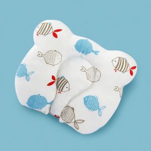 [Einmilk] Bantal Kepala Bayi Anti Datar 100% Bahan Katun Murni Super Lembut Bantal kepala Bayi Koreksi Kepala Datar Tinggi 0 cm Bernapas Bantal Kepala Bayi Alur Berbentuk U-menopang Leher QAFPS
