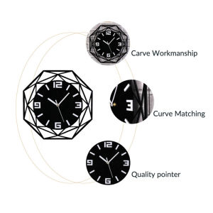 【Fans tone】Modern Swingable Nordic Deer Designed Wall Clock Quartz Home Decorative for Living Room Room Acrylic Metal Silent Clock