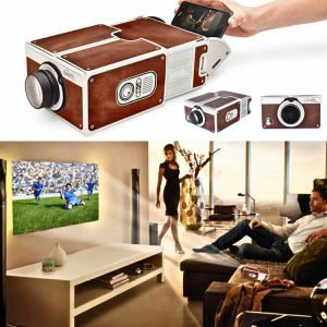 COD Proyektor mini Portable Led hp mini Home / Alat pembesar layar hp hanphone untuk nonton 2.0