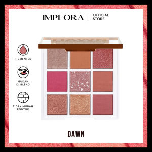 [BPOM] IMPLORA 9 Colors Eyeshadow Palette High Pigmented Smooth and Blendable Cosmetics Eye Make Up Long Lasting