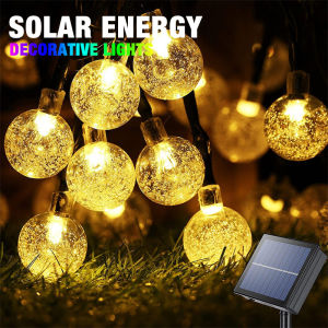 Solar String Lights Outdoor Waterproof LED Christmas Lights Solar Power Crystal ball for Patio bulb Garden For Camping Porch Wedding Party Decoration