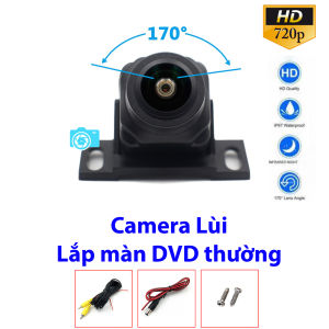 Camera lùi lắp phía sau xe ô tô dùng với màn hình DVD TFT Android độ phân giải 720P góc quan sát 170 độ