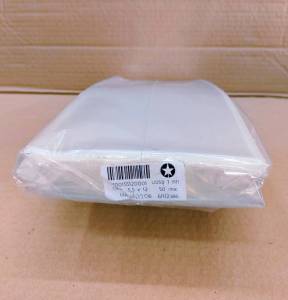 ถุงแก้ว 5.5×12 นิ้ว แพคละ 1 กก. ความหนา 50 ไมครอน ตราดาว