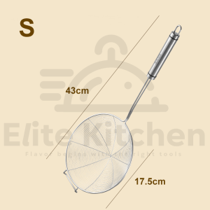 Elite Kitchen - 304 Stainless Steel Hot Frying Pan Food Colander Oil Leak Sieve Mesh Filter Strainer Penapis Masak 网筛过滤网