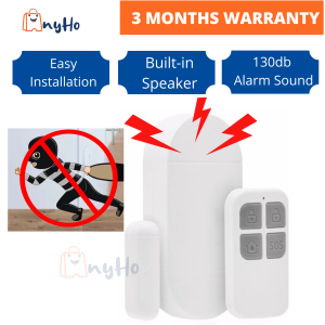 Door Magnetic Alarm Wireless Door Alarm Window Sensor Alarm Burglar Alarm Household 130dB Alarm Sound Built-in Siren