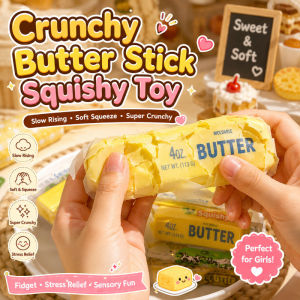 Crunchy Butter Stick Squishy Toy Slow Rising Soft Squeeze Fidget Stress Relief Sensory Toy for Girls