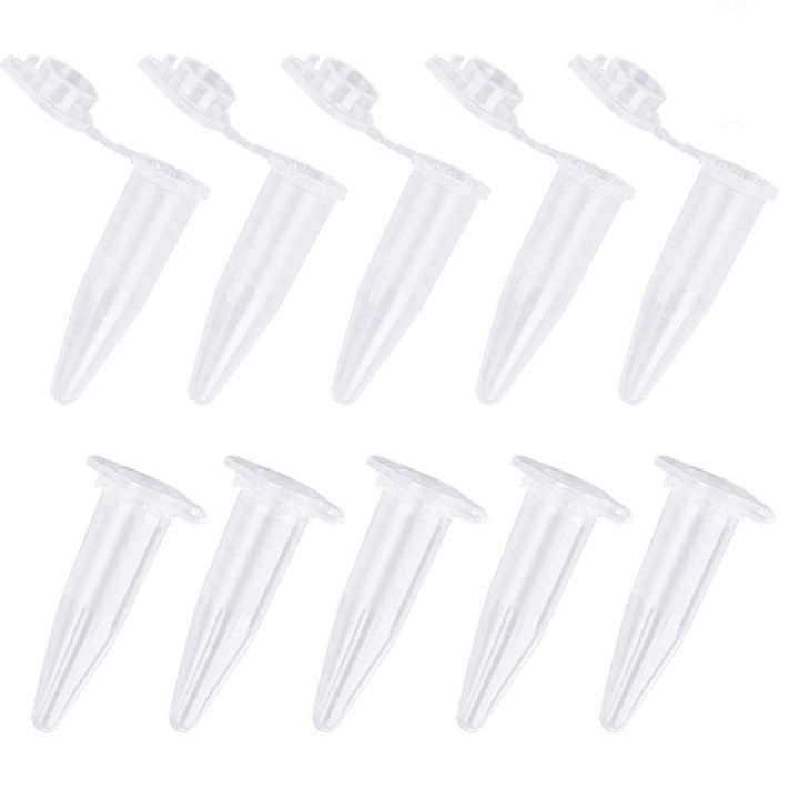 thumbnail image 2 of 500PCS 2ml Micro Centrifuge Tubes – Clear Plastic Snap Cap Vials, Polypropylene 2 of 2
