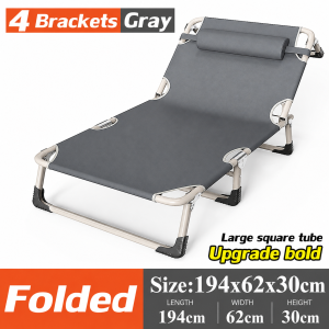 Folding Bed with Foam Single Foldable Bed Chair Portable Mattress Load 300KG Easy to Fold Lightweight Space Saving