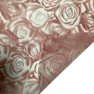 Isi 20 LEMBAR Flower Wrapping Bouquet Paper Motif Mawar Brokat Kertas Buket Bunga Mawar Cellophane KB051