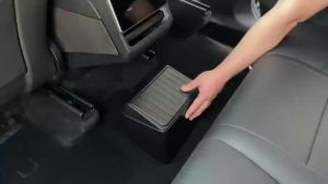 For Tesla Model Y Juniper/Launch 2025 Rear Seat Storage Below The Rear Air Outlet Rear Seat Organizer Tray Car Accessories