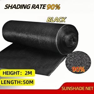 Black/Green Sunshade Net 90% UV Block for Greenhouse Garden -2Mx50M 2Mx100M Outdoor Farm Use
