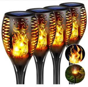 33LED Waterproof large size Solar Torch Lights with Flickering Flame for Outdoor Garden Landscape Driveway Yard Patio太阳能火焰灯/草坪庭院景观火把灯