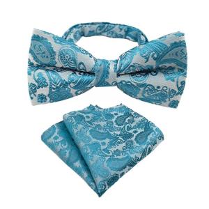 Cổ điển Hoa Jacquard cung Tie với phù hợp với bộ túi vuông cho nam giới khăn choàng cổ cho đám cưới và các cuộc họp kinh doanh