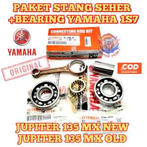 STANG SEHER 1S7 + BEARING KRUK AS 6305 (2PCS) ASLI ORIGINAL Motor YAMAHA JUPITER MX 135 OLD / LAMA JUPITER MX 135 NEW / BAru SETANG PISTON satu set klahar laher bambu pen ori ygp