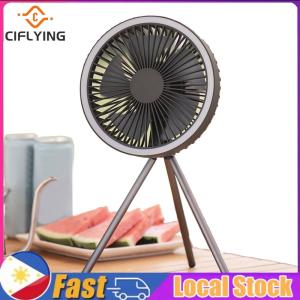 Portable Camping Fan with LED Light Tripod Rechargeable USB Tent Fan for Tents Camp Travel Fishing
