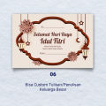(Isi 25 PCS) Kartu Ucapan Lebaran Idul Fitri / Sticker Idul Fitri / Stiker Lebaran 2023  Bisa Custom Tulisan. 