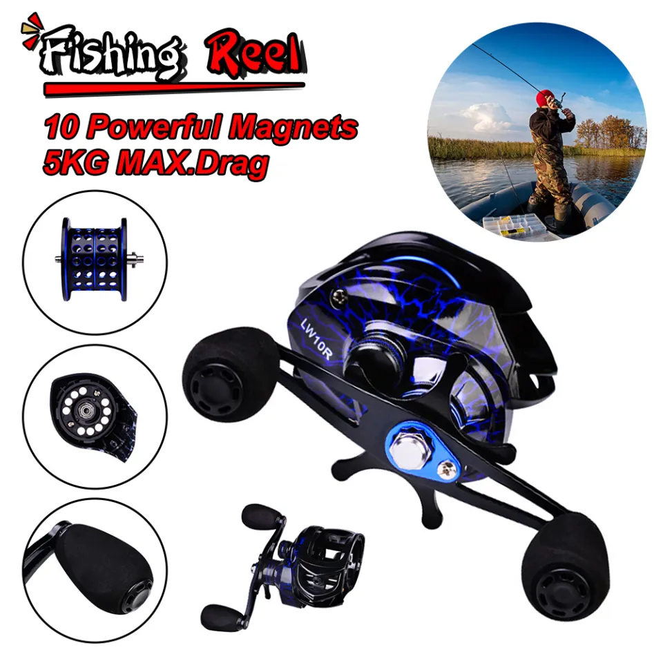 7.2: 1 Gear Ratio 4+1bb Fishing Reel Baitcasting Reel 5kg Max Drag