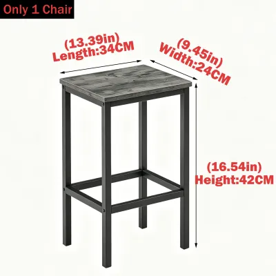 Global Modern Industrial Bar Table Wood Metal Heavy Duty High Desk Space-Saving Study WFH Cafe Table