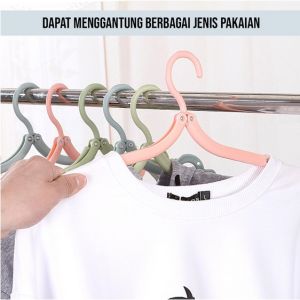 [OL] Gantungan Baju Lipat Serbaguna Magic Hanger Pakaian Portable Travel Size