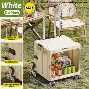 NEST Foldable Shopping Cart Large Utility Trolley Multifunctional With Wheels Large Capacity Portable Outdoor Camping Household