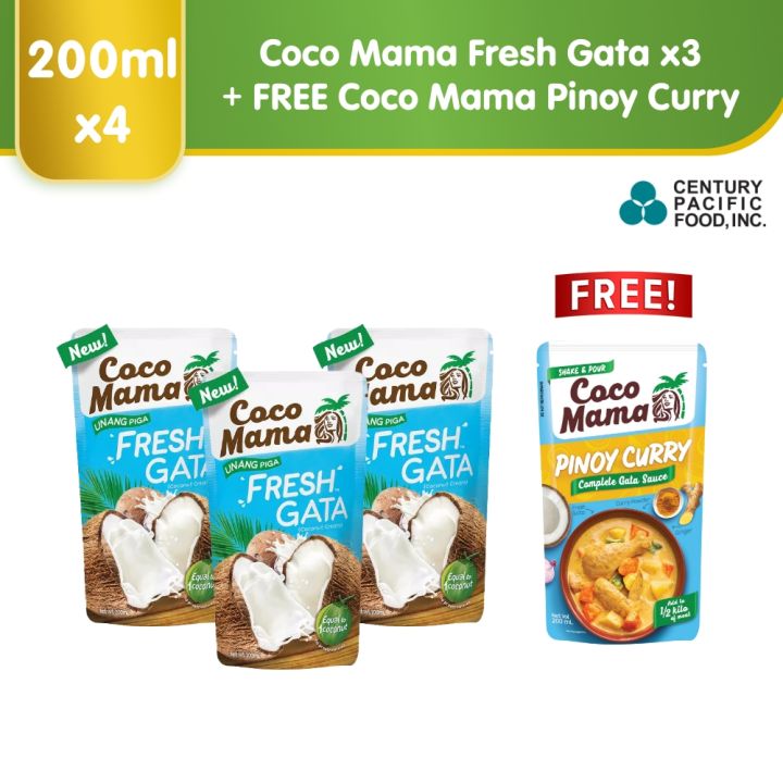 Coco Mama Fresh Gata 200ml + FREE Coco Mama Pinoy Curry 200ml | Lazada PH