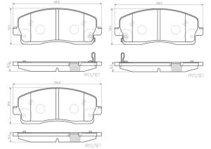 PROTON EXORA BOLD [TURBO] FRONT (DEPAN) & REAR (BELAKANG) BREMBO BRAKE PAD 100% ORIGINAL AUTHENTIC PRODUCT (PRICE FOR 4 PCS)