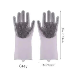Sarung Tangan Cuci Piring Latex Karet Rubber Gloves Silicone Magic Gloves Sarung Tangan Mandi Anjing Kucing Pet Grooming Gloves Anti Air Anti Panas Anti Cakar