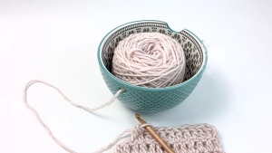 Yarn Bowl with Holes for Crochet Knitting Wools Crocheting Yarn Storage Holder Wools Knitting Basket Container