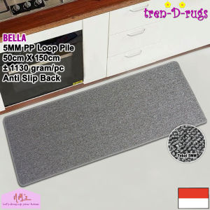 Tren-D-rugs Keset kaki polos alas lantai dapur panjang kamar tidur anti slip 50 cm x 150 cm - NMs