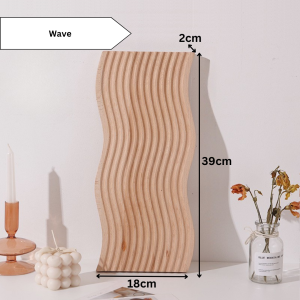 Ready Stock Ripple Wooden Decoration Tray Display Natural Beech Nordic Japandi Style Board Hiasan Kayu Minimalist Dekorasi Rumah Meja Rak Serbaguna Storage Organizer Smooth Edge Coaster Props Muji Candle Aroma Food Dessert Cafe Living Room Decor Flower