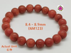 Gems House Natural South Red / Nam Hong Agate Crystal Bracelet 5mm 8mm 9mm 10mm 天然南红玛瑙水晶手串手链