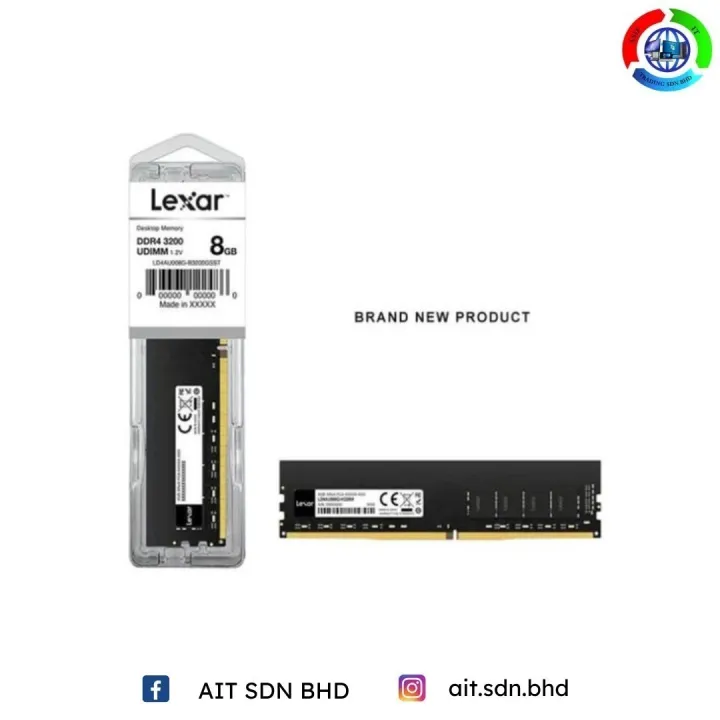 Lexar 8GB DDR4 3200Mhz UDIMM Desktop PC Memory Ram