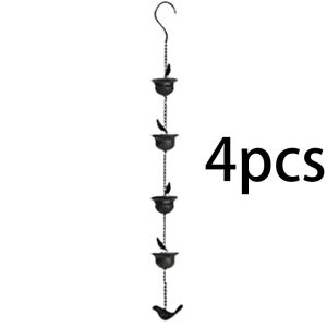 Metal Bird Rain Chain for Gutters4/8 Cups Decorative Rain Catcher Gutter Downspout Replacement
