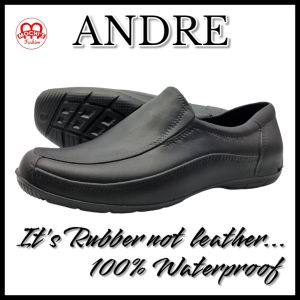 Duralite Andre Mens Lightweight and Waterproof Non-Slip Round-Toe comfortable duty Shoes (Black and White)