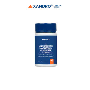 Unbuffered Magnesium Glycinate 1000mg | Xandro Lab | 90 Capsules | 100% Chelated Supports Sleep Muscle Recovery Nerve