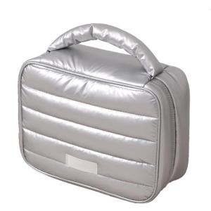 Lightweight Puffer Travel Cosmetic Bag For Women Large Capacity Toiletry Bag With Convenient Hanging Functionality