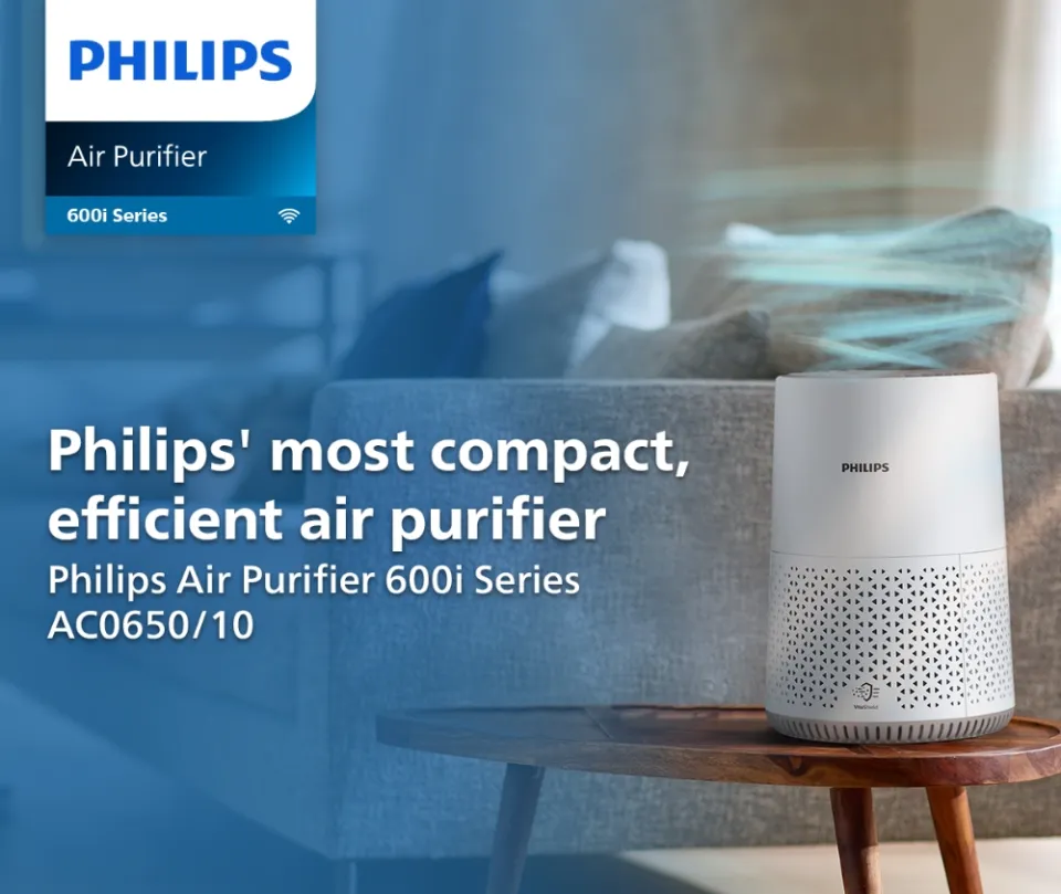 NEW) PHILIPS 600i Series Compact Smart Air Purifier - AC0650/10