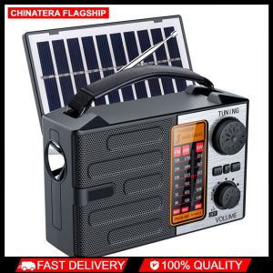 Portable AM FM SW Solar Radio with LED Flashlight and Bluetooth Speaker for Outdoor Recreation