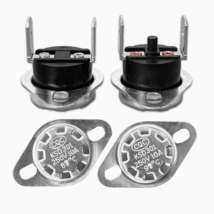 10PCS KSD303 10A 135C Degrees Celsius Manual Reset Thermostat Norm Bimetal  thermostat KSD301 0C~350C 10PCS KSD303 10A 125C Degrees Celsius Manual Reset Thermostat Norm