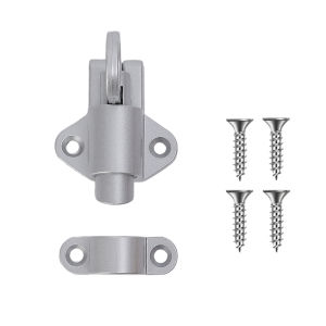 Aluminum Alloy Security Latch Window Gate Security Pull Ring Spring Bounce Door Bolt Automatic Latch Lock for Cabinet Door